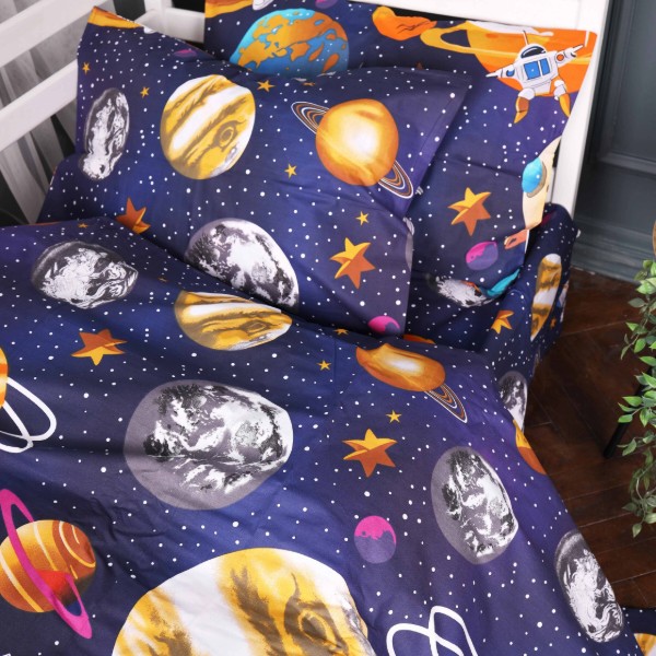 Фото - Комплект постельного белья MirSon Ranforce Elite 17-0884 Astro World 220х240 (2200012200131)
